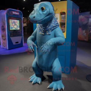 Blue Komodo Dragon mascotte...