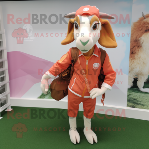 Peach Boer Goat maskot...