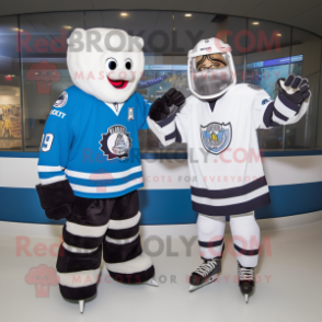 nan Ice Hockey Stick mascot costume character dressed with a Sweater and Watches