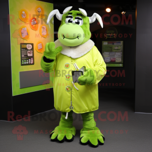 Postava maskota Lime Green...
