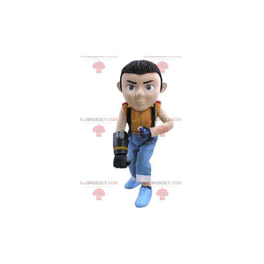 Brown boy mascot in colorful outfit - Redbrokoly.com Brown boy mascot in colorful outfit - Redbrokoly.com
