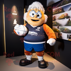 nan Squash mascot costume character dressed with a Rugby Shirt and Belts