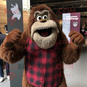 Maroon Sasquatch mascotte...