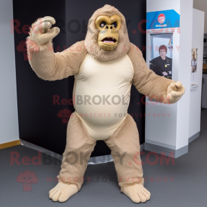 Beige Gorilla maskot...