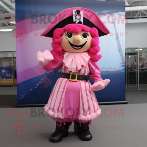 Rosa Pirate maskot kostym...