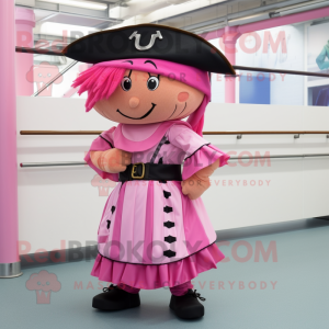 Pink Pirate maskot kostume...