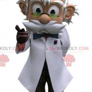 Mascot mustached professor. Scientist mascot - Redbrokoly.com