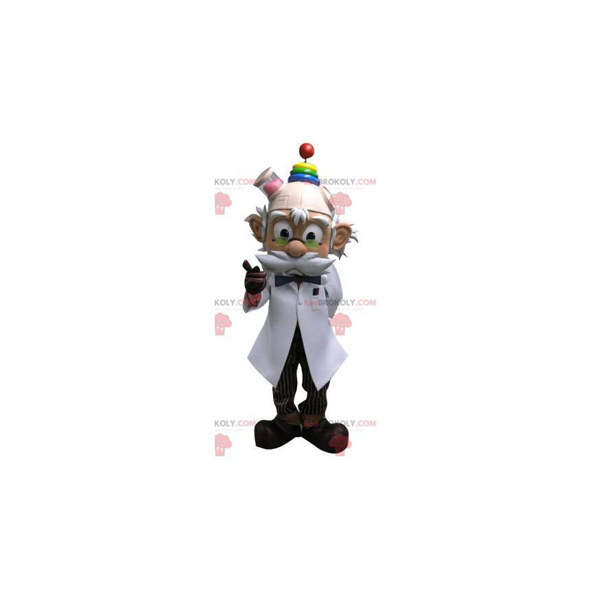 Maskot knírem profesor. Vědec maskot - Redbrokoly.com