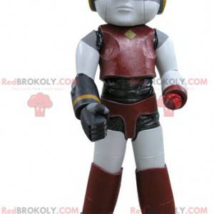 Mascotte de robot rouge jaune et noir - Redbrokoly.com