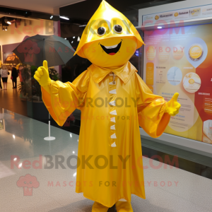 Gold Juggle maskot kostume...