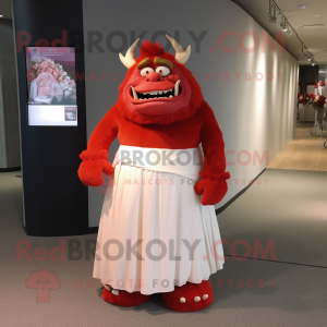 Red Ogre mascotte kostuum...