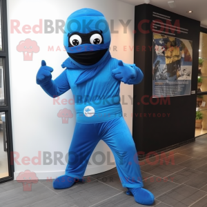 Blue Ninja mascotte kostuum...