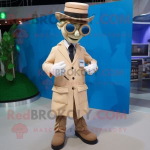 Tan Doctor maskot kostume...