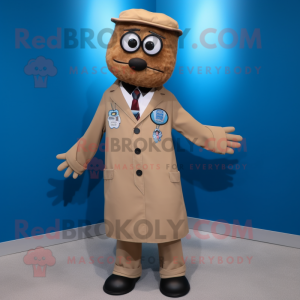 Tan Doctor maskot kostume...