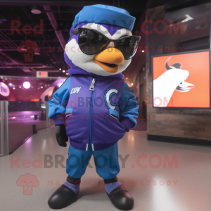 Purple Blue Jay maskot...