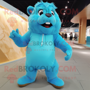 Sky Blue Beaver mascotte...