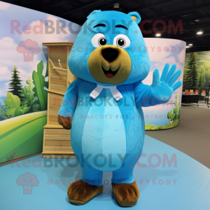 Sky Blue Beaver maskot...