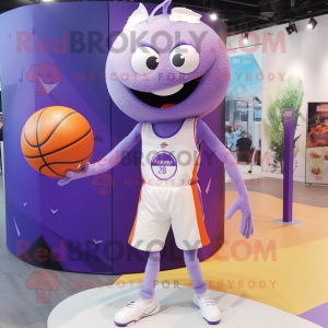 Lavendel basketboll maskot...