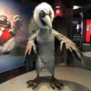 Gray Vulture maskot kostume...