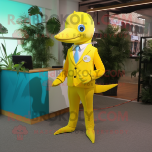 Yellow Dolphin mascotte...