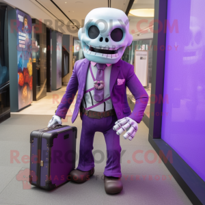 Purple Skull mascotte...