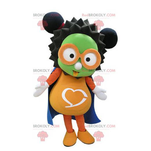 Maskot sněhuláka s velmi barevnými brýlemi - Redbrokoly.com