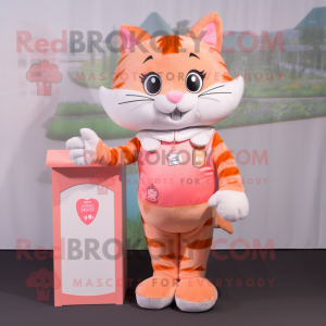 Peach Cat mascotte kostuum...