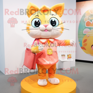 Peach Cat maskot kostume...