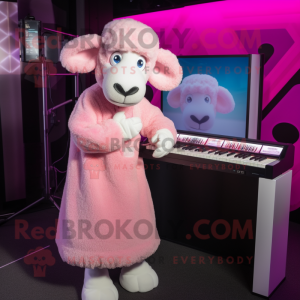 Mascotte de mouton rose...