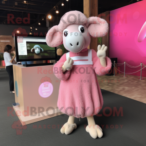 Pink Sheep mascotte kostuum...