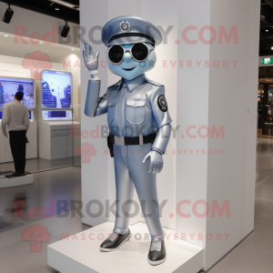 Sølv politibetjent maskot...