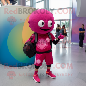Magenta Soccer Ball maskot...