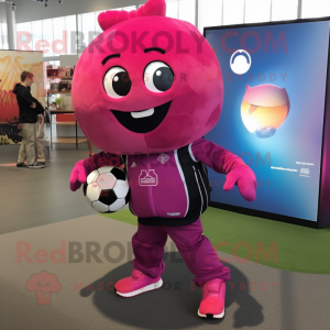 Magenta fodbold maskot...