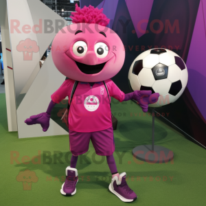 Magenta fodbold maskot...