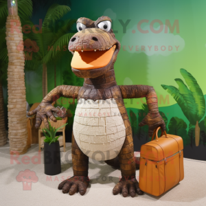 Roest Krokodil mascotte...
