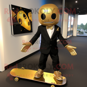 Guld Skateboard maskot...