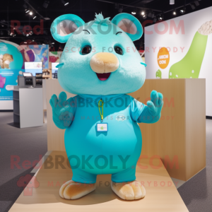 Turquoise Hamster mascotte...