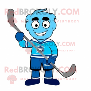 Blauwe ijshockeystick...