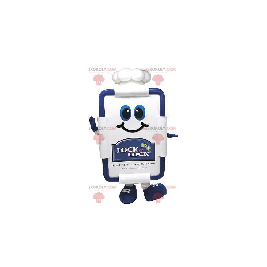 Mascotte de carte de restaurant de tableau avec une toque -