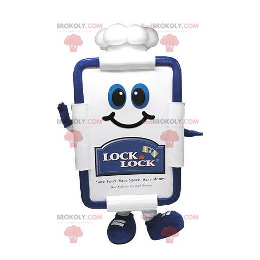 Mascotte de carte de restaurant de tableau avec une toque -