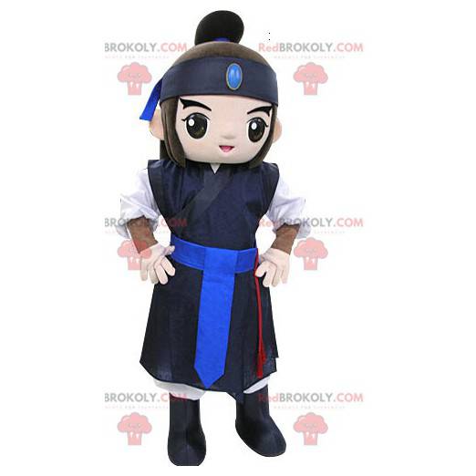 Mascote guerreiro samurai. Mascote asiática - Redbrokoly.com