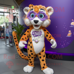 Lavendel Cheetah maskot...