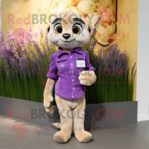 Lavendel Meerkat mascotte...