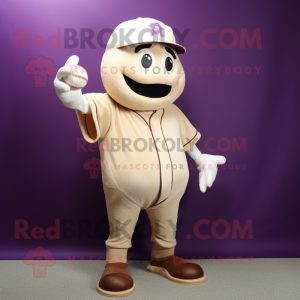 Beige aubergine maskot...
