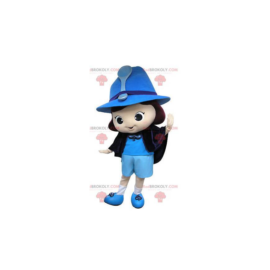 Mascote fada mágico azul - Redbrokoly.com