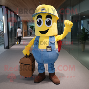 Gul vedhæng maskot kostume...