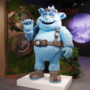 Sky Blue Ogre maskot...