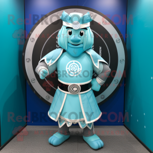 Cyan Celtic Shield maskot...