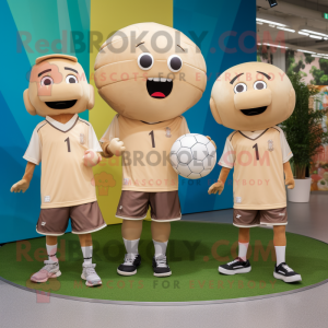 Tan Soccer Ball mascotte...