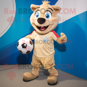 Tan Soccer Ball mascotte...